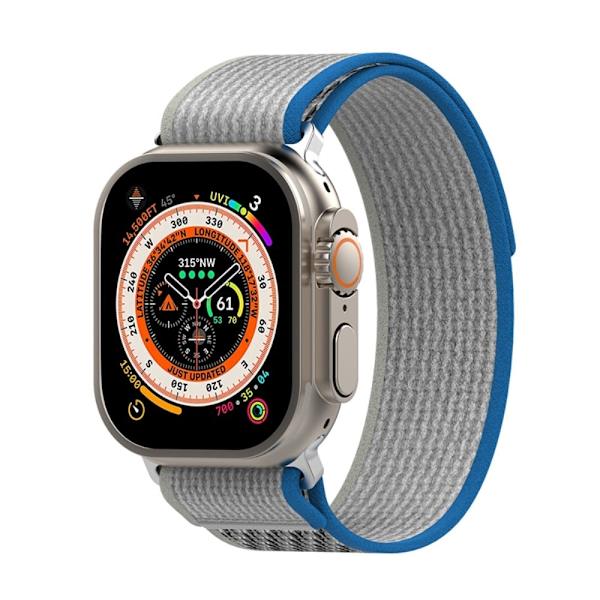 Apple Watch Series 8 (41mm) nylon-urrem - Blå / Grå Blue