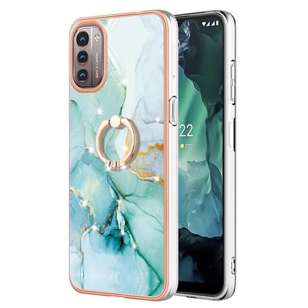 Marmormotiv Nokia G11 / Nokia G21 skal - Grön Marmor Dimma Grön
