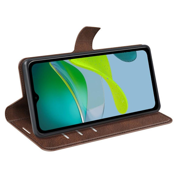 Læderetui med Pung til Motorola Moto E13 - Brun Brown