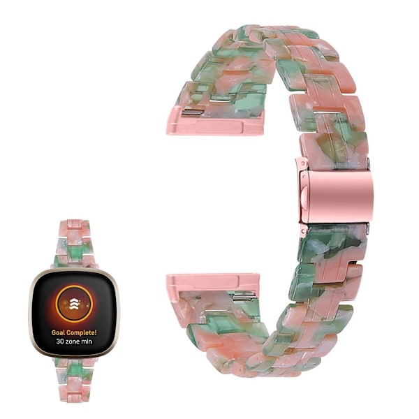 Fitbit Sense / Versa 3 farvet urrem - pink grøn Multicolor