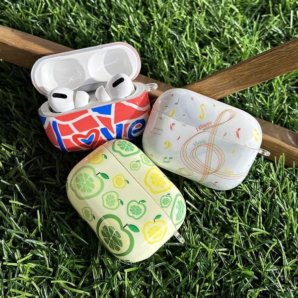 AirPods Pro stilig ladeveske med mønster - Notater Multicolor