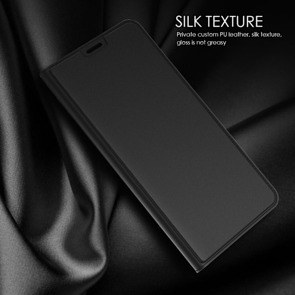 Smidigt och tunt PU-läder Sony Xperia 10 III Lite / Sony Xperia 10 III fodral - Svart Svart