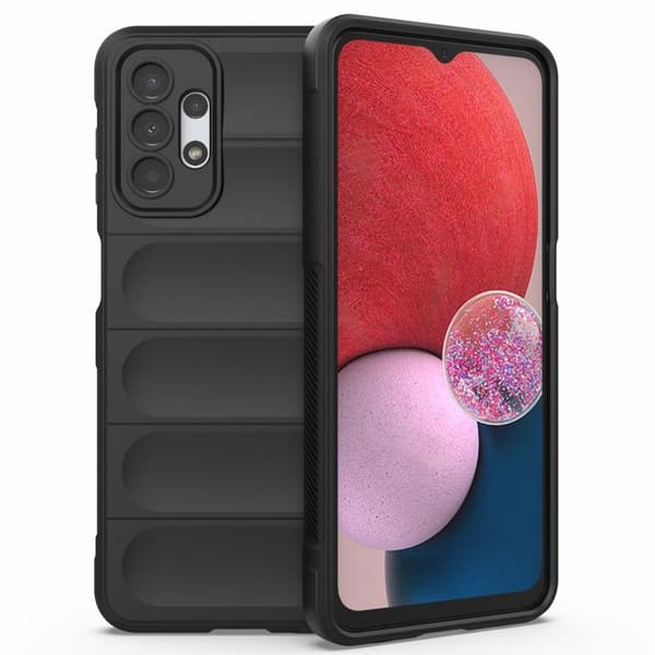 Mjukt greppformat Samsung Galaxy A13 4G skal - Svart Svart