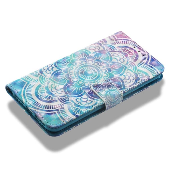 iPhone Xs Max mønstret læder flip cover - Frisk Blomst Multicolor