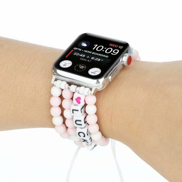 Apple Watch Series 6 / 5 44mm lucky beads klockarmband - rosa Rosa