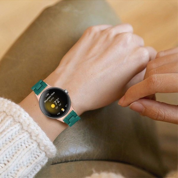 Google Pixel Watch resin style watch strap - Dark Green Grön