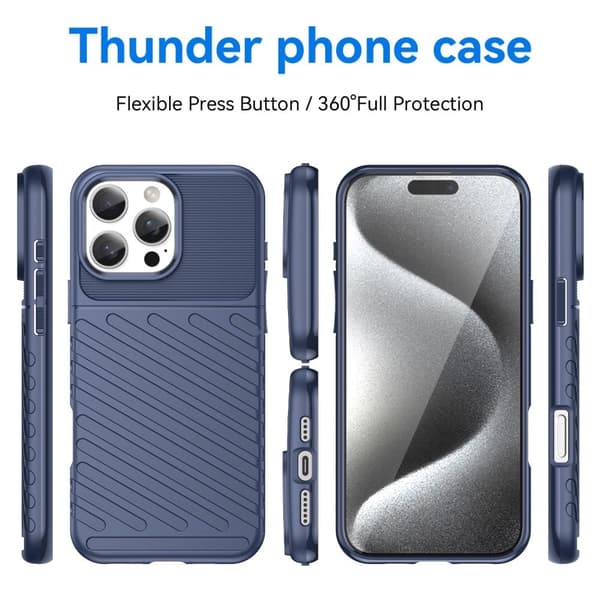 Thunder iPhone 16 Pro skal - Blå Blå
