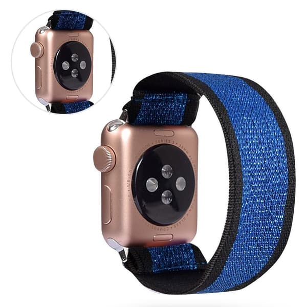 Apple Watch Series 5 / 4 40 mm nylon-urrem - Sort / Blå Blue