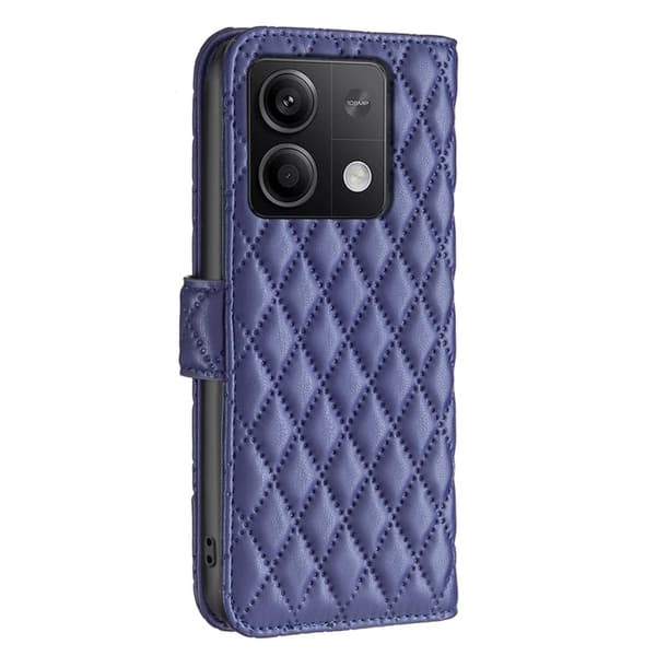 Rhombus mat Xiaomi Redmi Note 13 5G  flip etui - Blå Blue