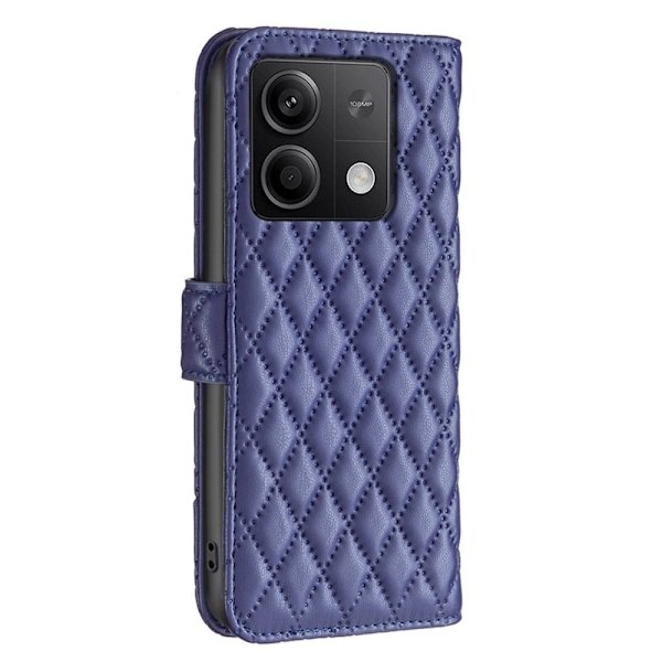 Rombemønster, matt flip-deksel for Xiaomi Redmi Note 13 - Blå Blue