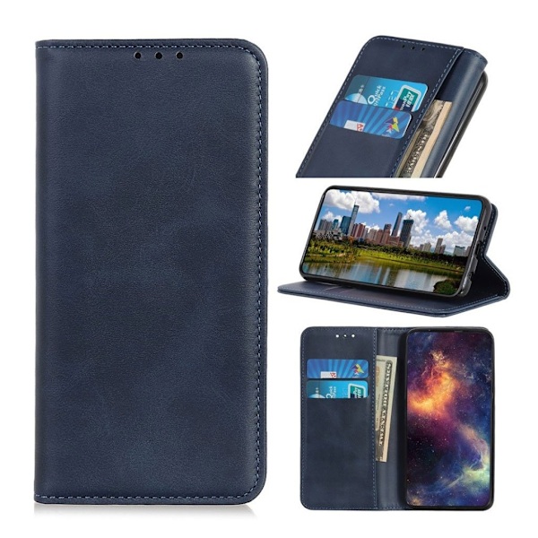 Samsung Galaxy S10 Split läderfodral - Blå Blå