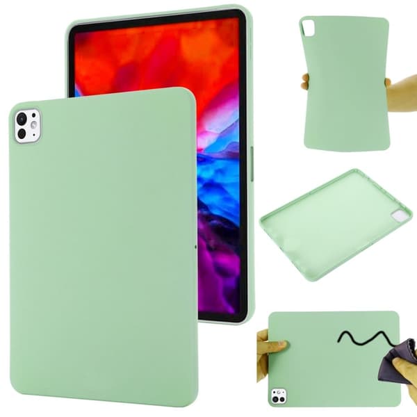 iPad Pro 11 (2024) Etui Flydende silikone ridsefast tablet cover - Grøn Green