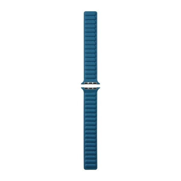 Apple Watch Series 8 (41mm) urrem i ægte læder - Cape Orchid Blue