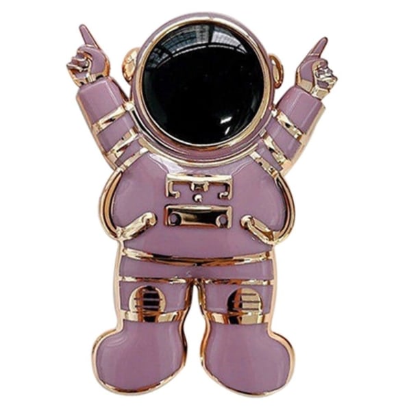 Universal cartoon astronaut electroplated phone bracket stand - Lila