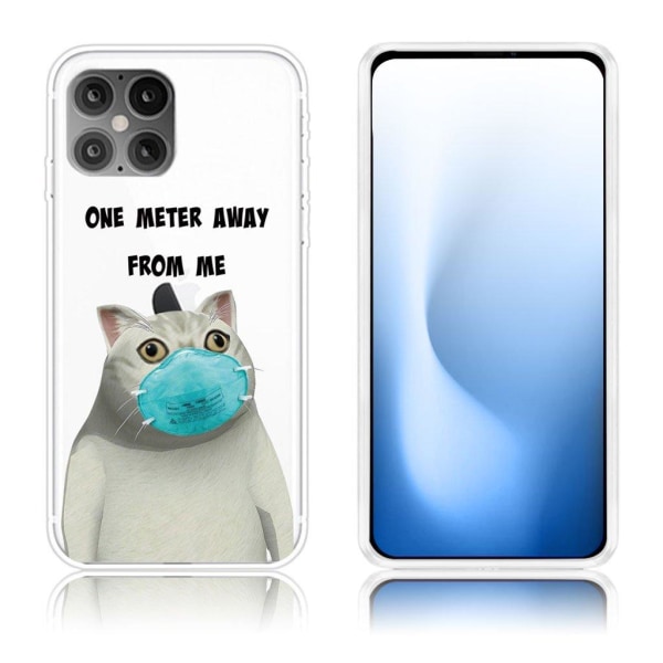 Deco iPhone 12 Pro Max case - Cat Wearing Mask White