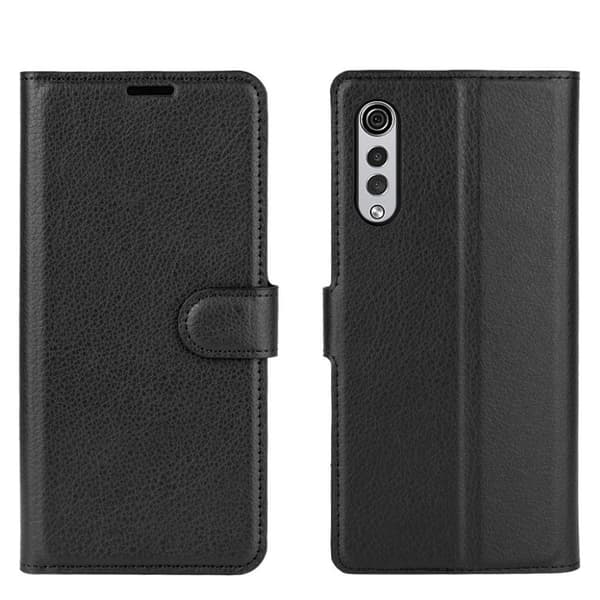 Classic LG Velvet flip kuoret - Musta Black