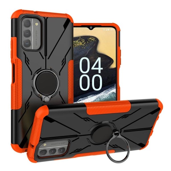 Kickstand cover with magnetic sheet for Nokia G400 - Orange Orange