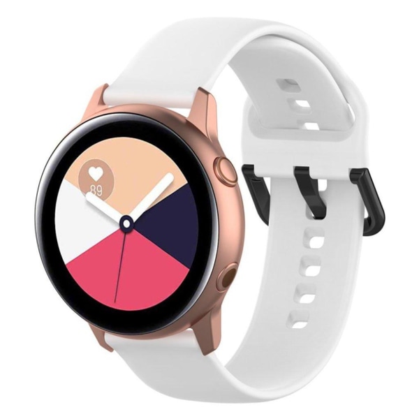 Samsung Galaxy Watch Active silikoninen kellonauha - Valkoinen White