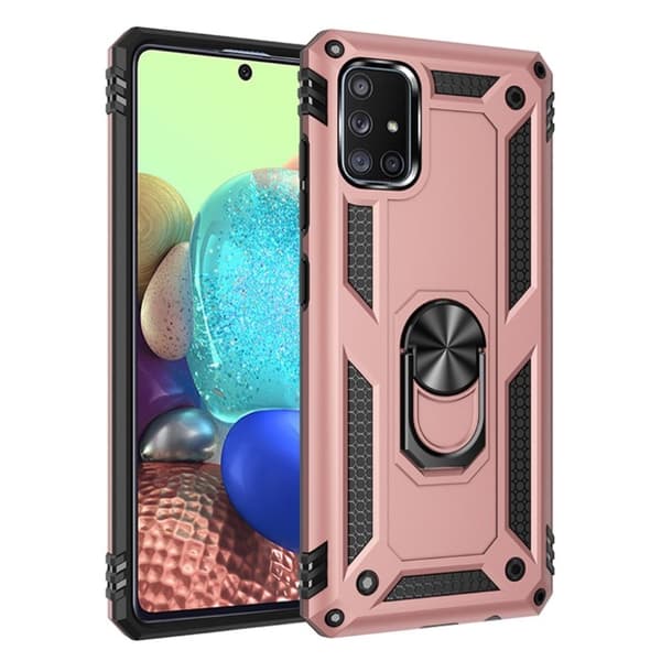 Bofink Combat Samsung Galaxy A71 5G kotelot - Ruusukulta Pink