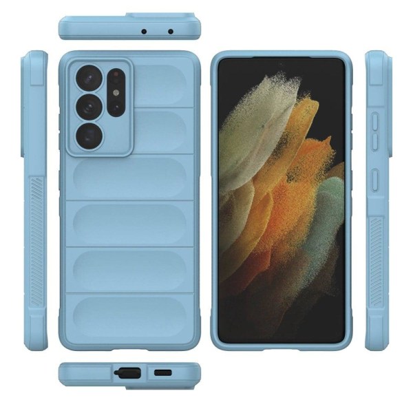 Blødt grebsformet cover til Samsung Galaxy S21 Ultra 5G - Blå Blue