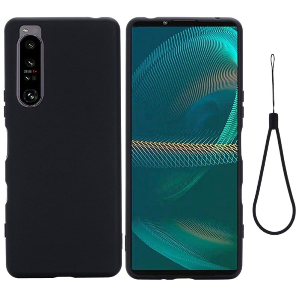 Matta nestesilikoninen kuori Sony Xperia 1 IV - Musta Black