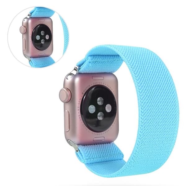Apple Watch Series 5 40mm solid color nylon watch band - Baby Blue Blå