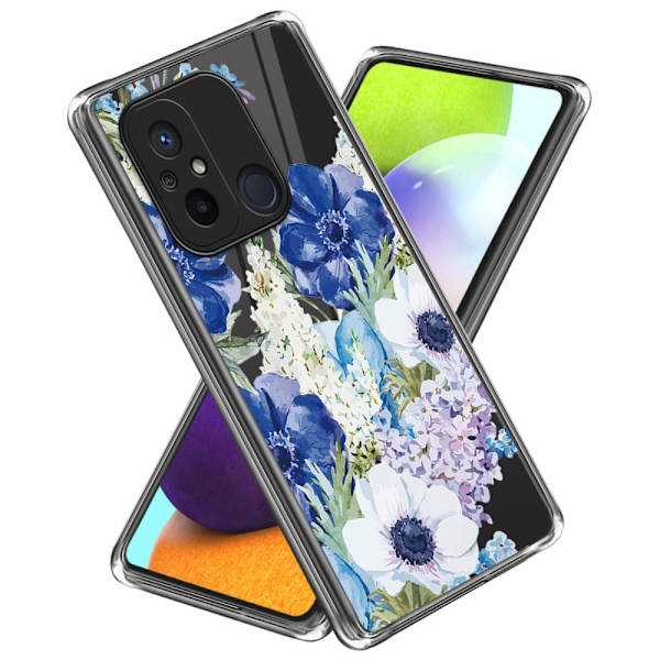 Deco Xiaomi Redmi 12C cover - Blomster Blue