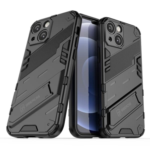 Iskunkestävä hybridikotelo iPhone 13 Mini - Musta Black