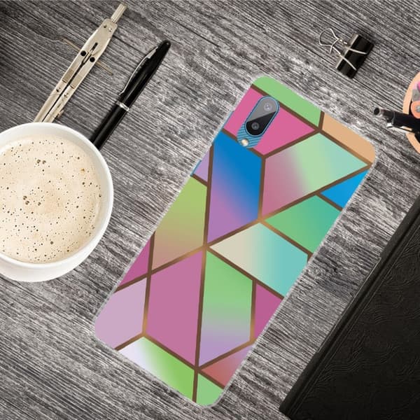 Marble Samsung Galaxy M02 / A02 Etui - Rose / Green og Blue Gradients Multicolor