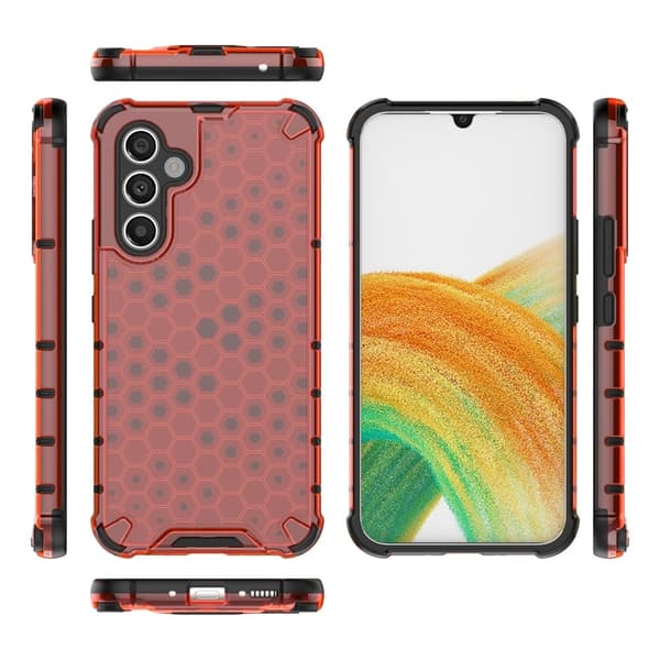 Bofink Honeycomb Samsung Galaxy A54 Suojakotelo - Punainen Red