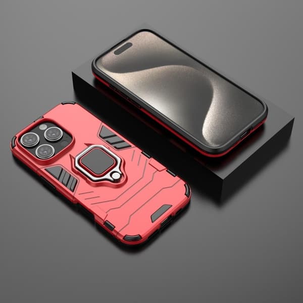 Støtsikkert iPhone 16 Pro Panther-telefonetui - Rød Red