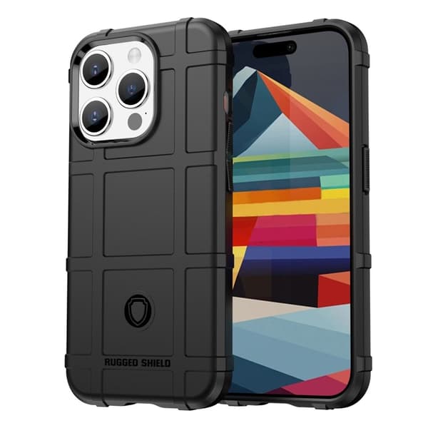 Rugged Shield Suojakotelo iPhone 15 Pro - Musta Black