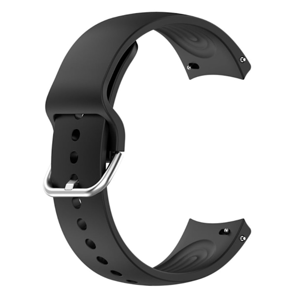 22 mm universal urrem i silikone med metalspænde - Sort Black