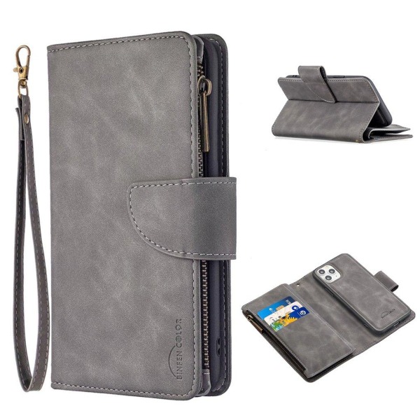 Premium Wallet iPhone 11 Pro etui - Sølv/Grå Silver grey
