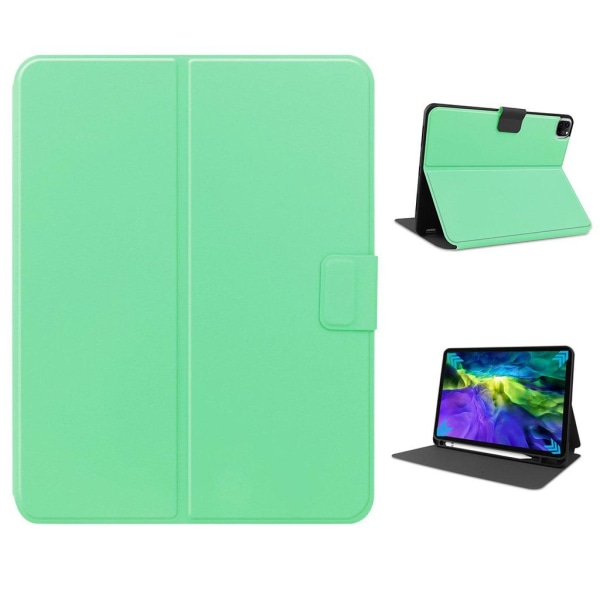 iPad Pro 11 inch (2020) / 2018) durable leather flip case - Gree Grön