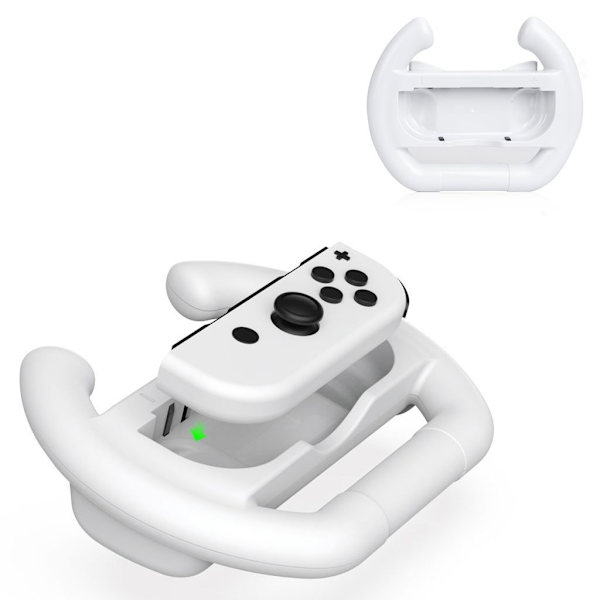 1 par DOBE Nintendo Switch OLED joy-con rattkontroll - Vit Vit