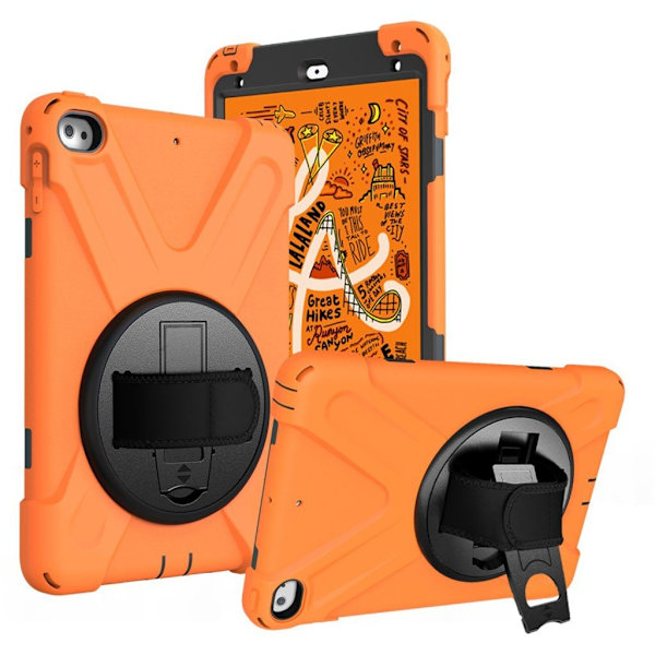 iPad Mini (2019) X-Shape hållbart hybridfodral - Orange Orange