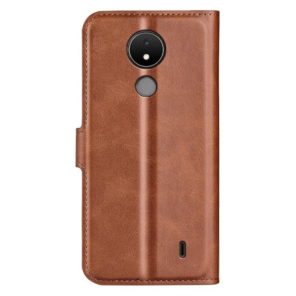Lompakko Nahkakotelo For Nokia C21 - Vaalean Ruskea Brown