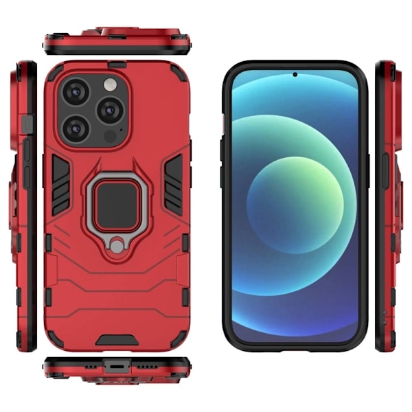 Ring Guard -kotelo - iPhone 14 Pro - Punainen Red