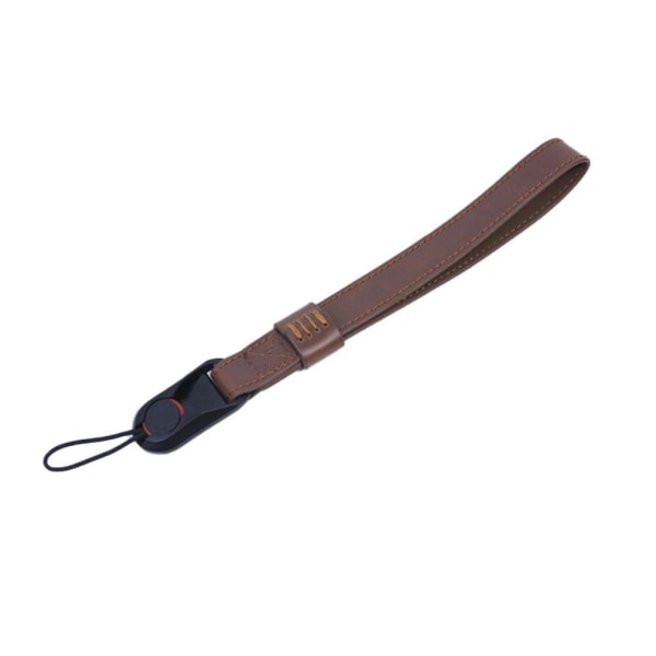Leather camera strap for Sony and Fujifilm cameras - Coffee Brown