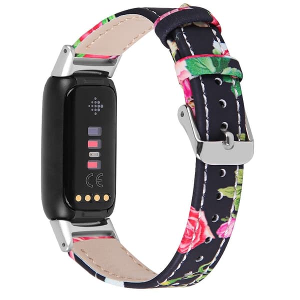 Fitbit Luxe-kellon hihna - Ruusut Mustalla Taustalla Multicolor