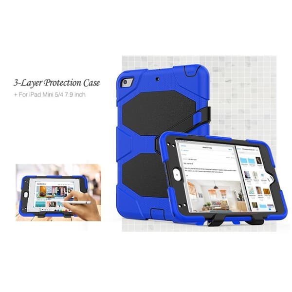 Kombinationsfodral i silikon för iPad Mini (2019) - Blå Blå