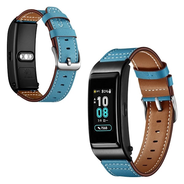 Huawei TalkBand B5 / B3 / B2 Active ægte læder Urrem - Blå Blue