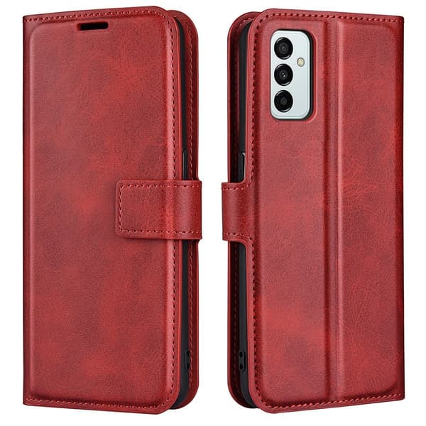 Samsung Galaxy M23 læderetui med pung - Rød Red