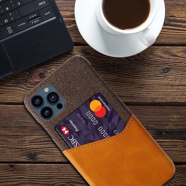 Bofink iPhone 13 Pro Max kortdeksel - Brun Brown