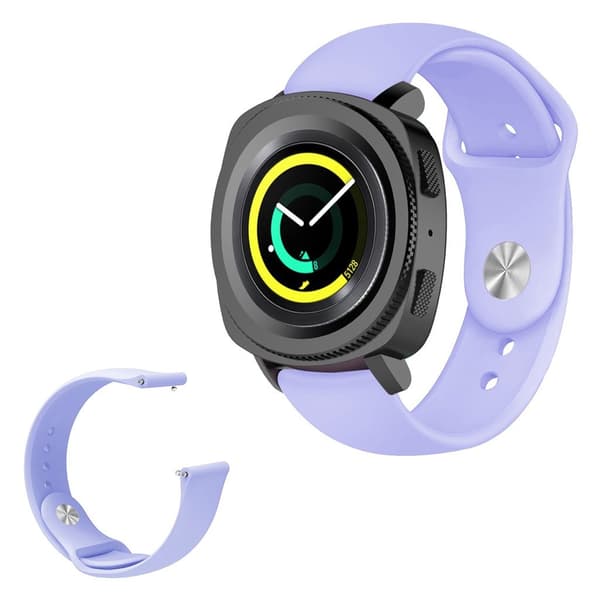 Rent farvet rem til Samsung and Garmin ure - lyselilla Purple