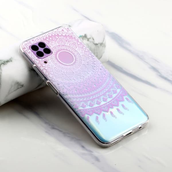 Deco Huawei P40 Lite / Huawei Nova 6 SE deksel - Rosa Blomst Pink