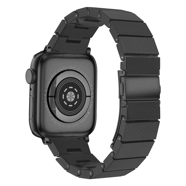 Apple Watch Series 8 (41mm) rem i resin-stil - Kulfiber Sort Black