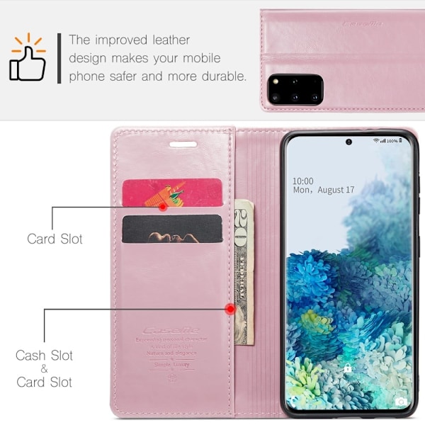 CaseMe Samsung Galaxy S20 Plus Smooth Etui - Lyserød Pink