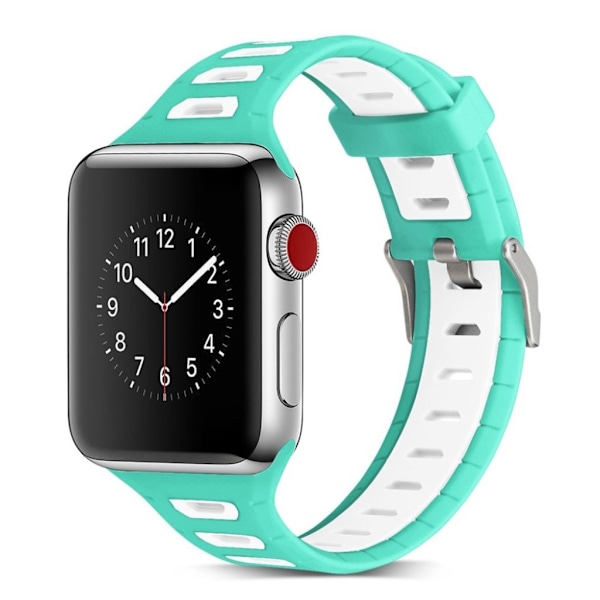 Apple Watch 42mm trendikäs ranneke - Vihreä / Valkoinen Multicolor